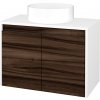Dreja Skrinka pod umývadlo VISIT SZD2 70 (umývadlo Circo) - N01 Biela lesk / Úchytka T33 - čierna mat / D06 Orech