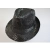 Párty klobúk čierny s flitrami