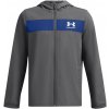 Chlapčenská bunda Under Armour, SPORTSTYLE WINDBREAKER tmavo sivá,modrá,biela, L