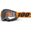 100% ACCURI 2 ENDURO Moto okuliare oranžové číre Dual plexi
