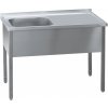 Stôl umývací 160x70x90 - 1x drez 50x40x30 odkvapávacia plocha pravá | REDFOX - MSJOP 7016