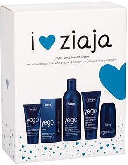 Ziaja Men (Yego) : sprchový gel 3v1 300 ml + hydratační krém SPF6 50 ml + balzám po holení 75 ml + antiperspirant 60 ml