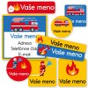 Sada samolepiek s menom pre deti do školy, HASIČI (183 ks)