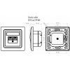 Zásuvka Solarix CAT5E STP 2 x RJ45 pod omietku biela SX9-2-5E-STP-WH (SOLARIX)