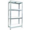 Kovový regál do pivnice Biedrax 50 x 60 x 180 cm, pozinkovaný - 4 police biele lamino 12mm