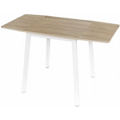 Kondela Jedálenský stôl, MDF fóliovaná/kov, dub sonoma/biela, 60-120x60 cm, MAURO 0000183161