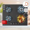 Klarstein Firetale, plynová varná doska, 4 hliníkové horáky, vrátane hadice a redukčného ventilu (CP11-Firetale4-BK)