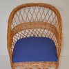 Nábytek PEGAS Polstr na křeslo z vrbového proutí - látka tmavě modrý melír