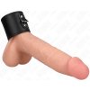 Kink - leather penis ring with pressure closure 18 x 5 cm
