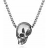 Prívesok z chirurgickej ocele - Lebka Skull - BEZ ŘETÍZKU (pouze přívěsek)