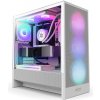 NZXT skříň H5 Flow RGB edition / 1x360 mm RGB core fan / 1x120mm / USB 3.0 / USB-C 3.1 / průhledná bočnice / mesh /bílá CC-H52FW-R1