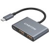 Canyon DS-3, USB-C Hub, 3 porty, 2xUSB-A 10Gbps, 1xUSB-C 10Gbps, šedá CNS-TDS3