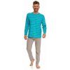 Pánske pyžamo dlhé Harry XL Tyrkysová