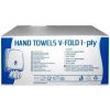 Papierové utierky skladané ZZ 1-vrstvové biele V-Fold (20 bal.)