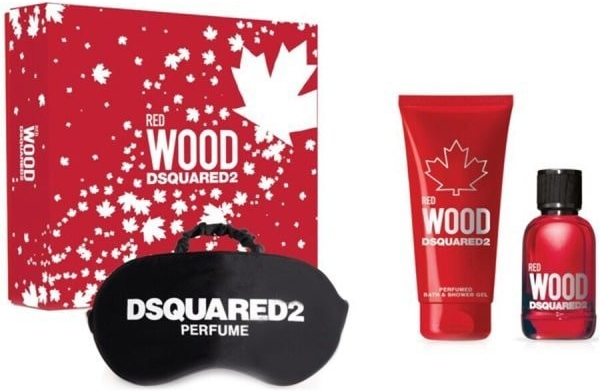 Dsquared2 Red Wood EDT 50 ml + luxusný sprchový gél 100 ml + nočná maska darčeková sada