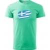 Grécko vlajka - Klasické pánske tričko vyššej gramáže - 2XL ( Mätová )
