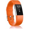 BStrap Silicone Diamond Small remienok na Fitbit Charge 2, orange SFI002C25