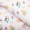 Detská bavlnená látka/plátno Sandra SA-671 Zvieratká baletky na bielom - šírka 160 cm