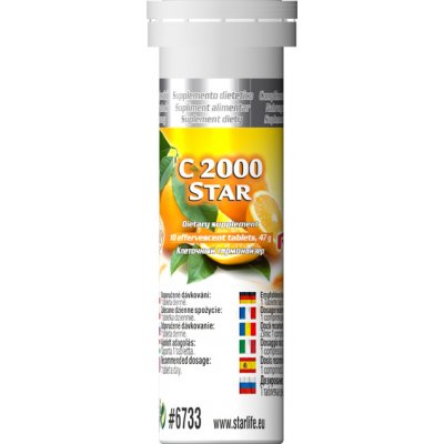 Starlife C 2000 STAR - Vitamín C pre posilnenie imunitného systému, Starlife 15 tabl