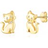Olivie Strieborné náušnice MAČKA GOLD 9696 Ag 925; ≤2,2 g.