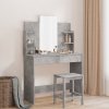 vidaXL Toaletný stolík so zrkadlom betónovo sivý 96x39x142 cm 837577
