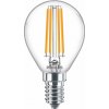 LED žiarovka guľová E14 P45 6,5W = 60W 806lm 2700K teplé vlákno PHILIPS