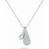 Brilio Silver Dámsky strieborný náhrdelník so zirkónmi Tear Drop NCL169W