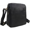 Grosso kožená pánska crossbody taška 18 5x22x8 cm čierna