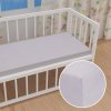 Detské jersey napínacie prestieradlo do postieľky JR-028 Svetlo sivé 80 x 140 x 10 cm - do postieľky