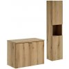 Comad Kúpeľňová zostava Nova Oak II s doskou a skrinkami 80 cm dub Evoke