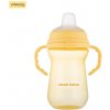 Canpol babies Hrnček so silikónovým náustkom FirstCup 250ml žltý