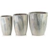 Mondex Sada 3 ks květináčů NEVA MARBLE VII šedá/béžová