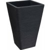 PROGARDEN PROGARDEN Kvetináč rebrovaný 35 x 55 cm antracit KO-Y54192750 (KO-Y54192750)