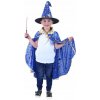Detská plášťová čiapka Rappa modrá s čarodejnicou / Halloween