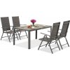 Garden Point Záhradná súprava Verona z hliníkového polywoodu pre 4 osoby sivá