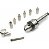 Otočný hrot s výměnnými nástavci pro soustruh, MK3, sada 9 dílů (TrueTech)