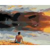 zuty Zuty - Maľovanie Podľa Čísel - Muž A Západ Slnka U Vody (D. Rusty Rust), 80X100 Cm, Plátno (8596530189787)