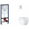 Grohe Rapid SL Set predstenovej inštalácie, klozetu, dosky SoftClose a tlačidla Skate Cosmopolitan, Moon White SANI11BB3127-GR