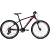 Detský bicykel 24 Kross Level JR 2.0 2024 čierno/červený