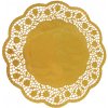 Wimex Dekoračná krajka okrúhla zlatá priemer 32cm, 4 ks