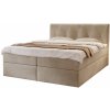 Čalúnená boxspring posteľ DEAN - béžová Rozmer: 160x200