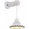 GLOBO 54050W JOWITA nástenné svietidlo 1xE27 biela patina, čierna