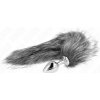 Kink - Anal Plug Size M 8 X 3.5 cm With Synthetic Tail 40 cm Grey
