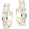 Cutie Jewellery Slušivé detské náušnice zo žltého zlata C3345-80-X-1 biela
