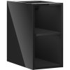 Mexen Box-A otvorená skrinka s policou 25 cm, čierny lesk - 91AX2-0250-470-0-70