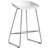 HAY Barová stolička AAS 38 Low Stainless Steel, white