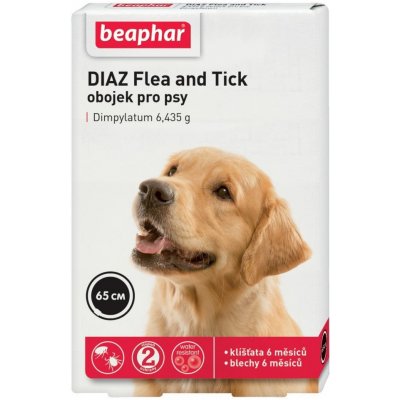 Antiparazitný obojok pre psov Beaphar DIAZ, čierna, 65cm