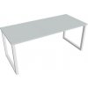Hobis Pracovný stôl UNI O, 180x75,5x80 cm, sivá/biela