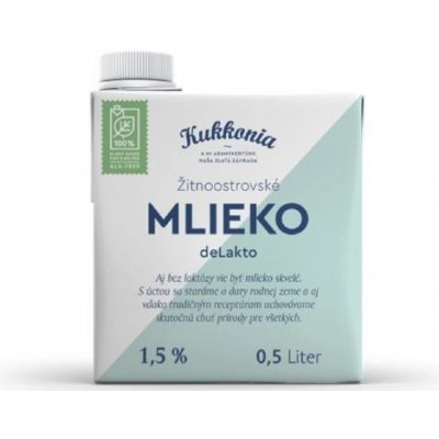 Žitnoostrovské Kukkonia Trvanlivé mlieko bezlaktózové 1,5% 0,5 l