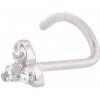 Piercing do nosa Wildcat TRINITY strieborný